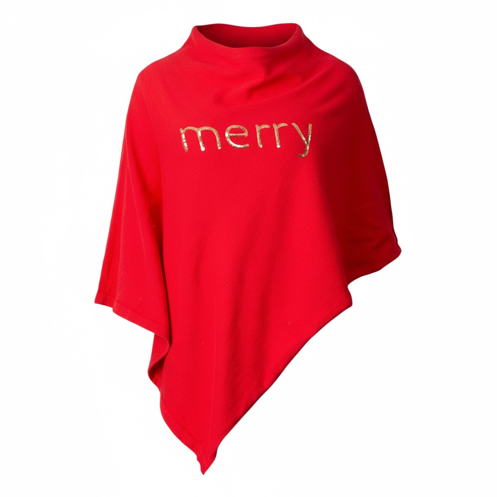 Merry Poncho One Size NWT