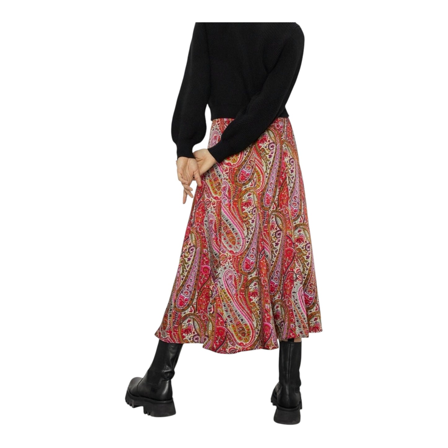 Paisley Print Midi Skirt size Small