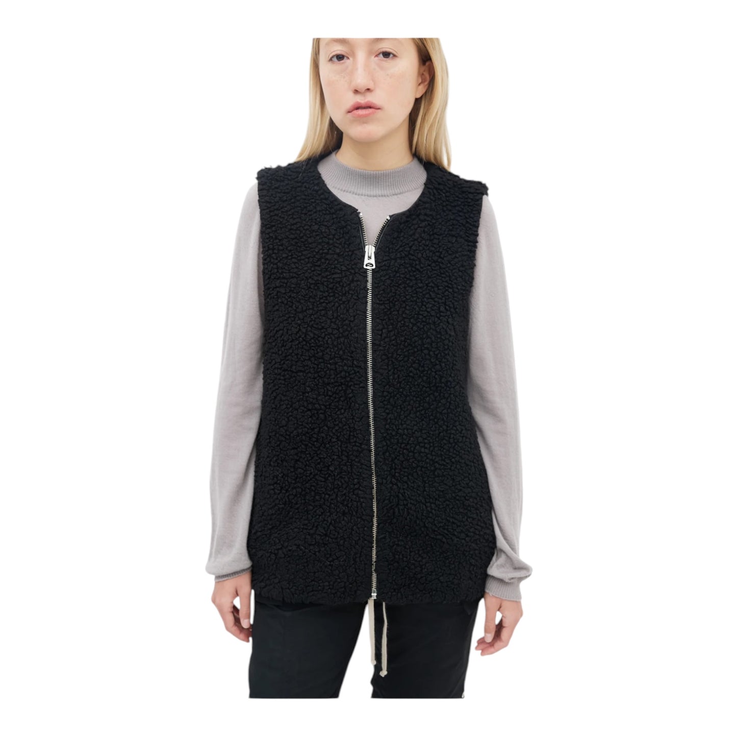 Faux Sherpa Full-Zip Vest size Medium