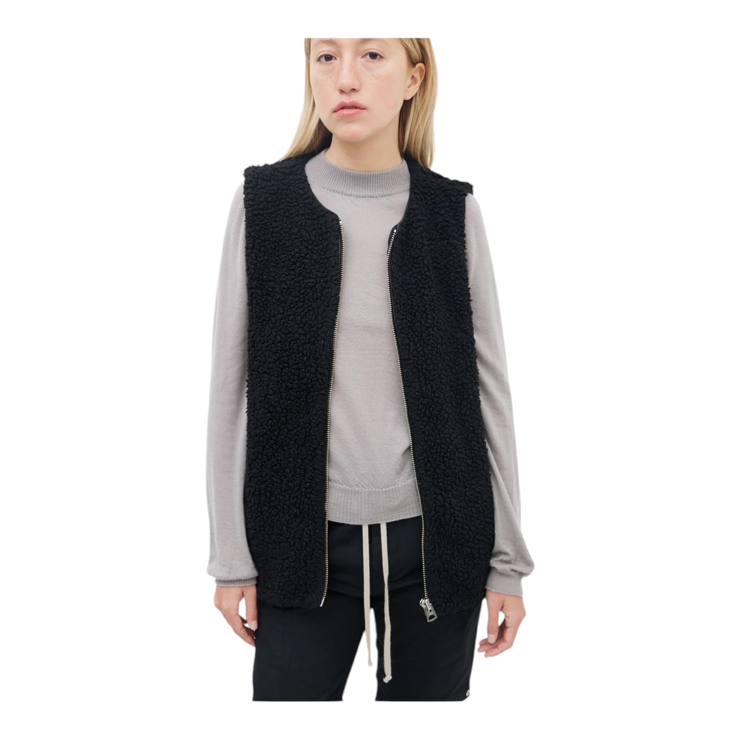 Faux Sherpa Full-Zip Vest size Medium