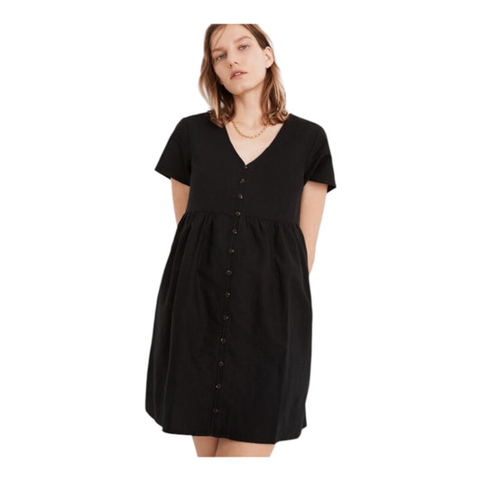 Linen-Blend Alexandra Button-Front Mini Dress size Large