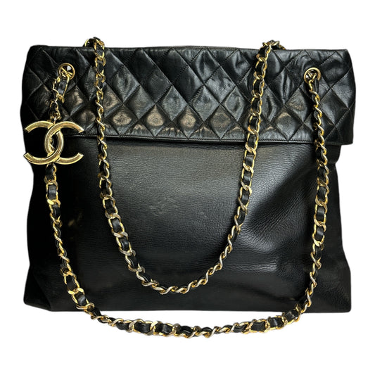 Quilted Leather Flap Tote