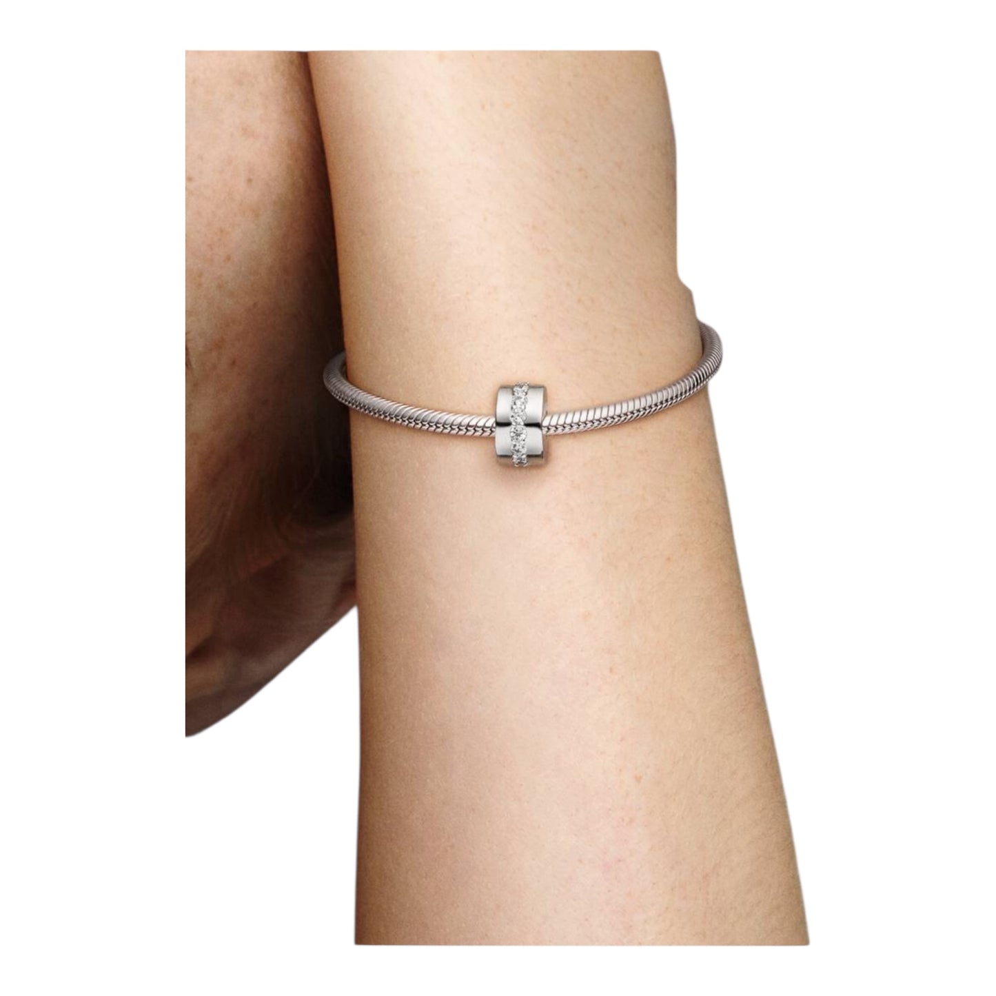 Clear Sparkling Row Clip Charm