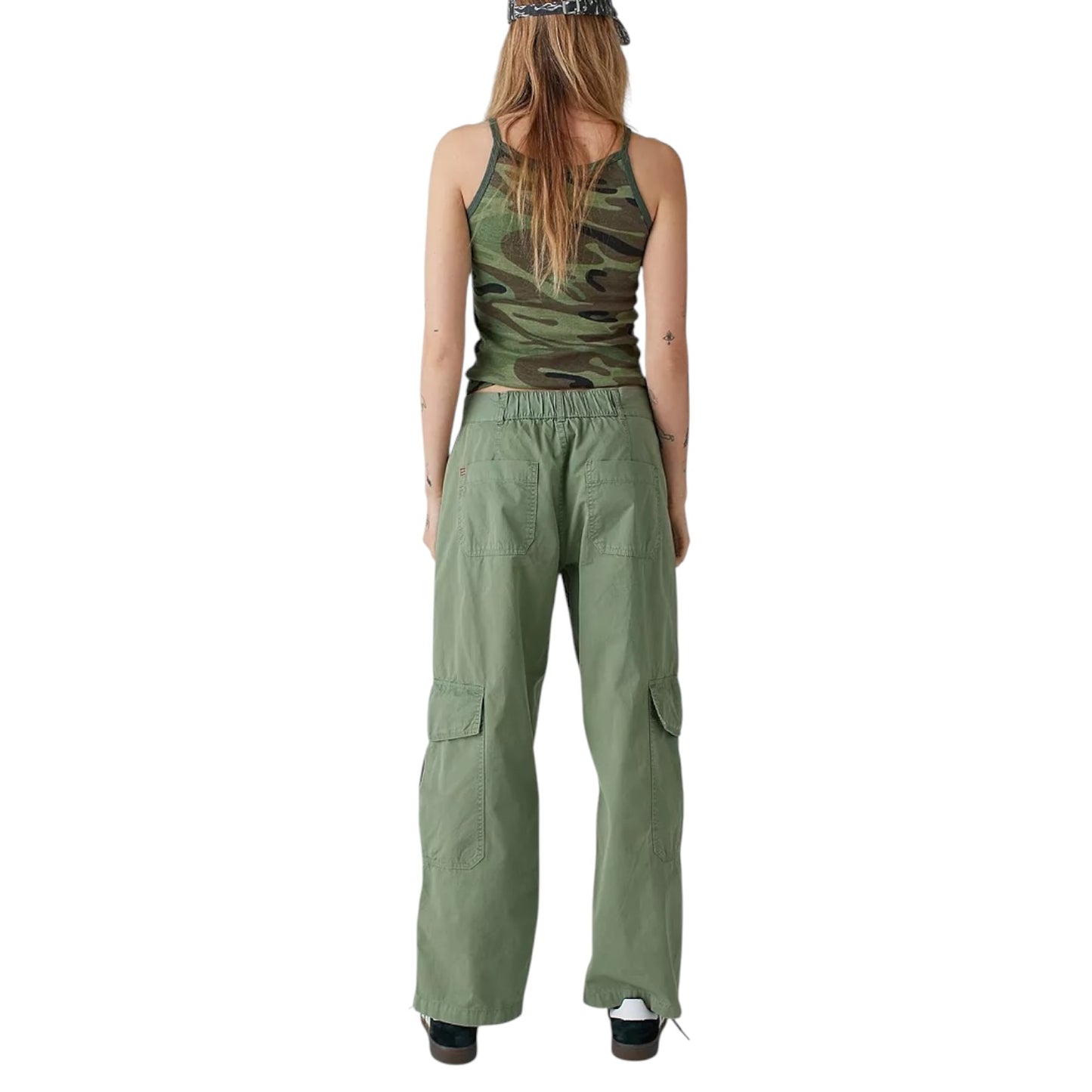 Olive Green Wide Leg Utility Cargo size 10 NEW WITH TAGS