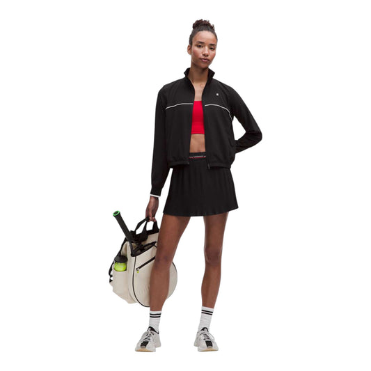 Logo-Waist Micro-Pleat Mid-Rise Tennis Skirt *Long size Small