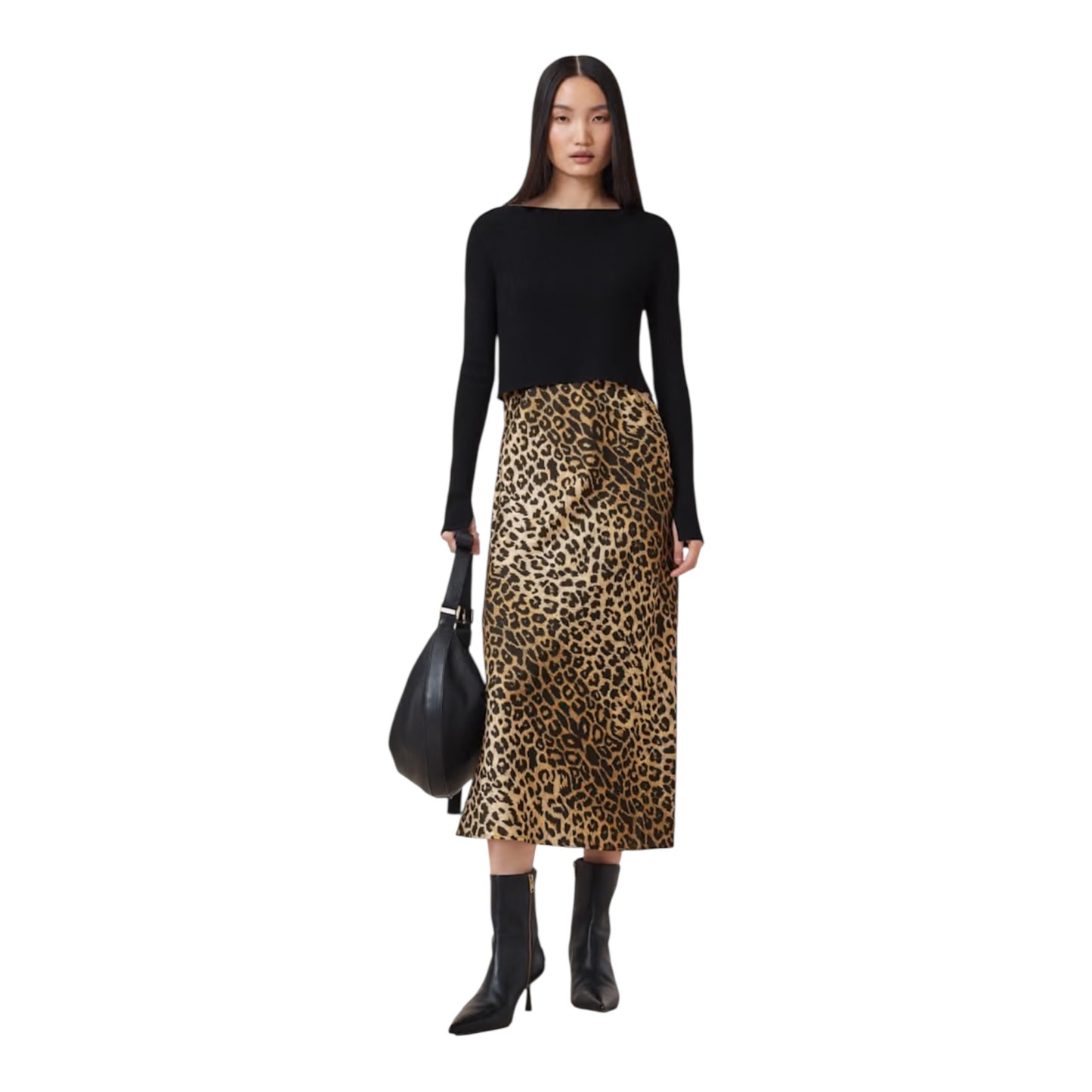 Hera Leopard Print 2-In-1 Midi Dress size 12