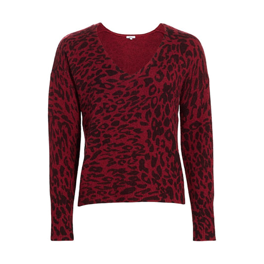 Gracie Leopard Print Sweater Large