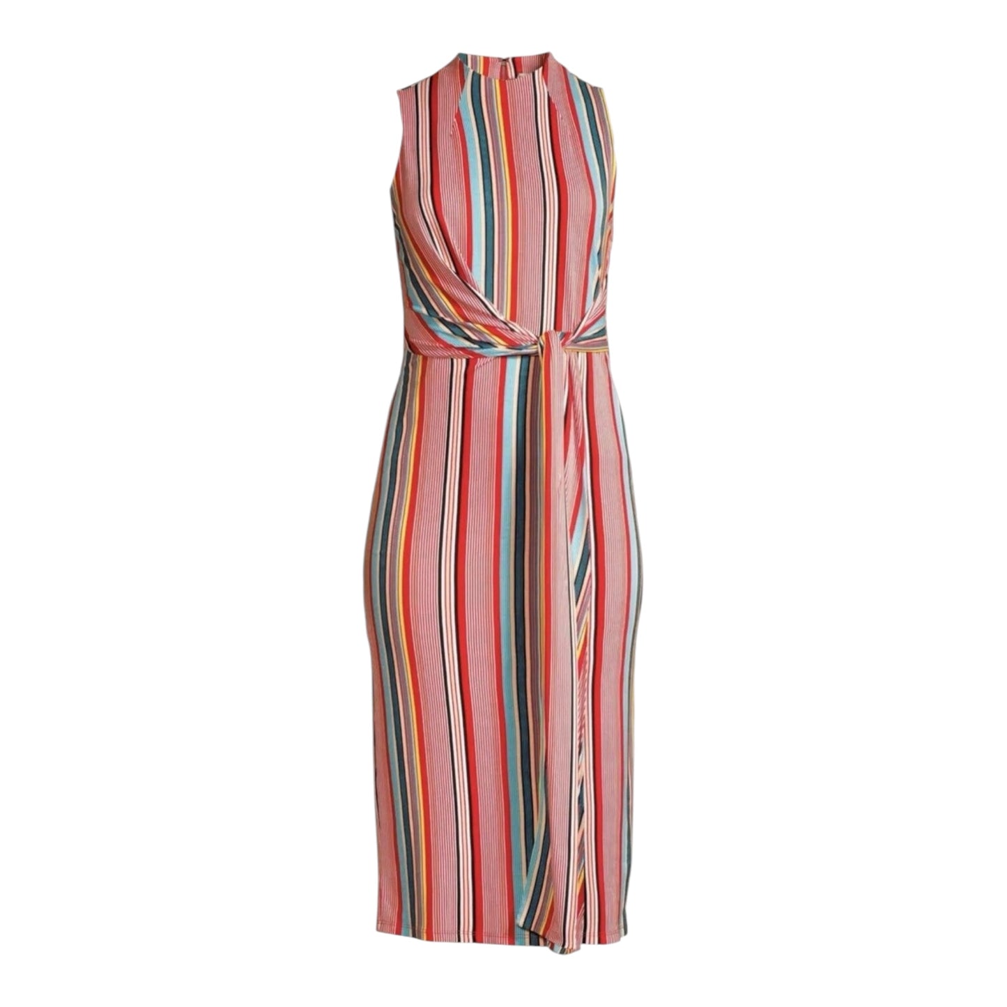 Striped Midi Dress with Tie Waist size 0