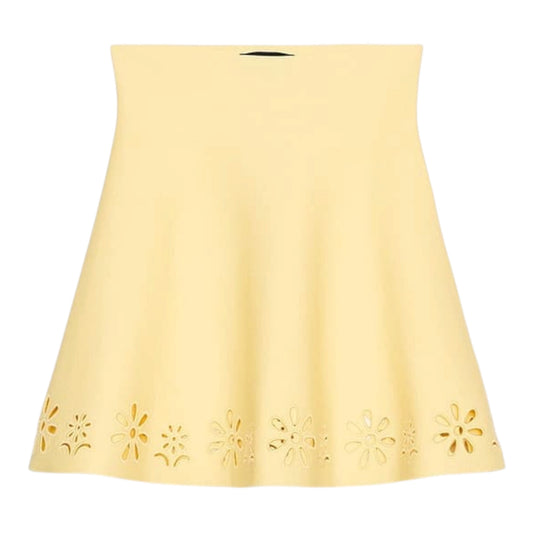 Embroidered Eyelet Knit Skirt size Small