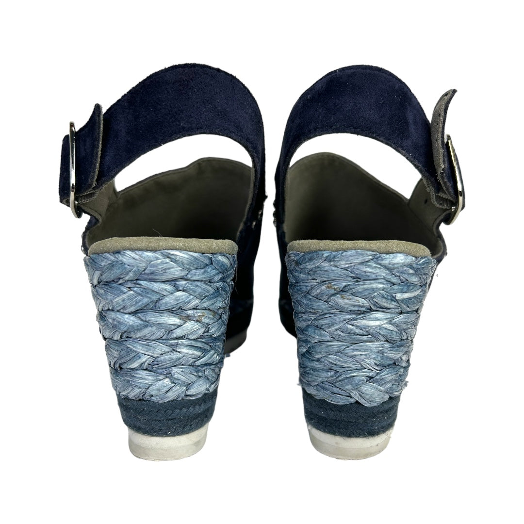 Suede Platform Wedge Sandals Size 8