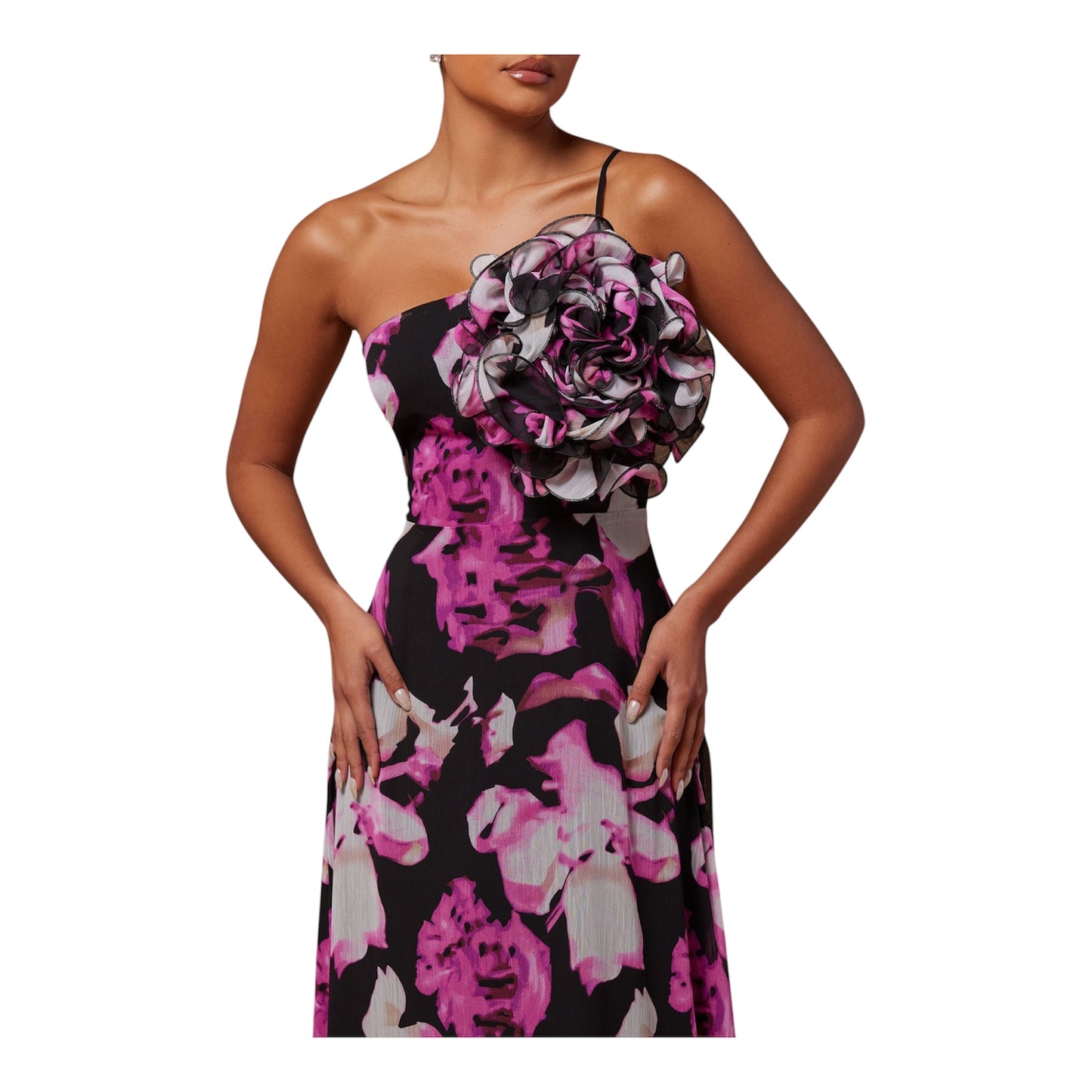 Amelia Rose Chiffon Maxi Dress size Medium