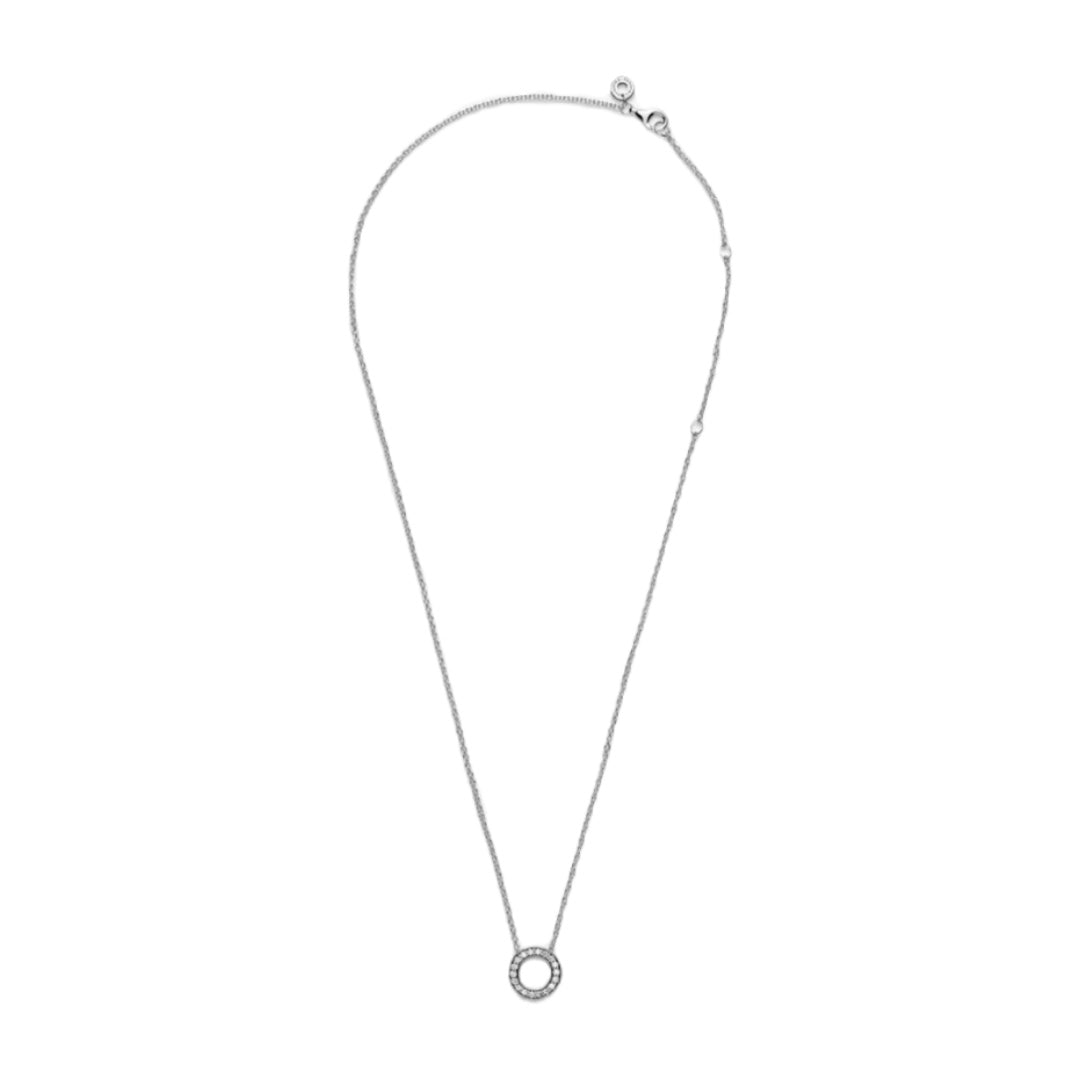 Logo Pave Circle Collier Necklace