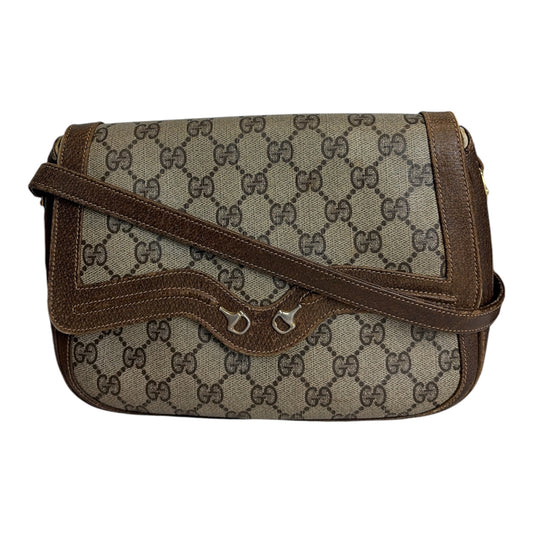 Vintage Horsebit Canvas Shoulder Bag