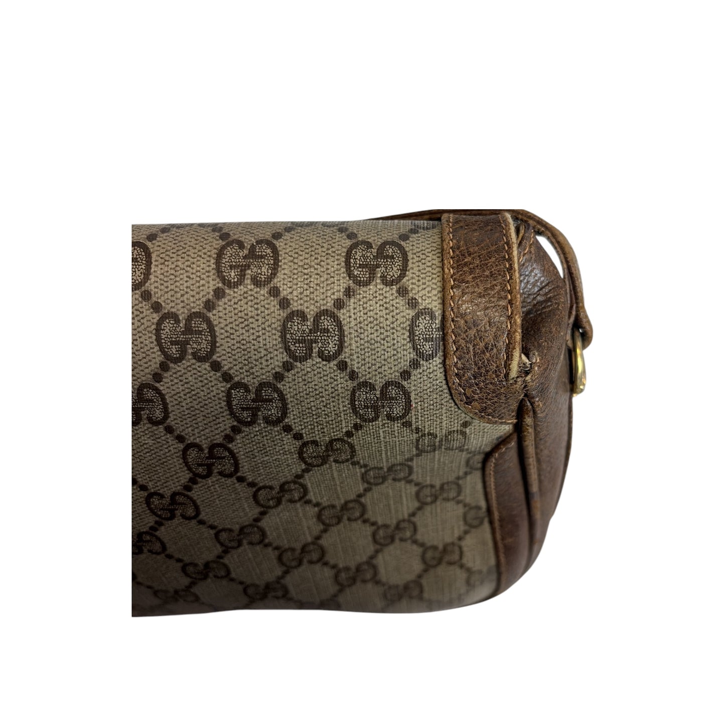 Vintage Horsebit Canvas Shoulder Bag