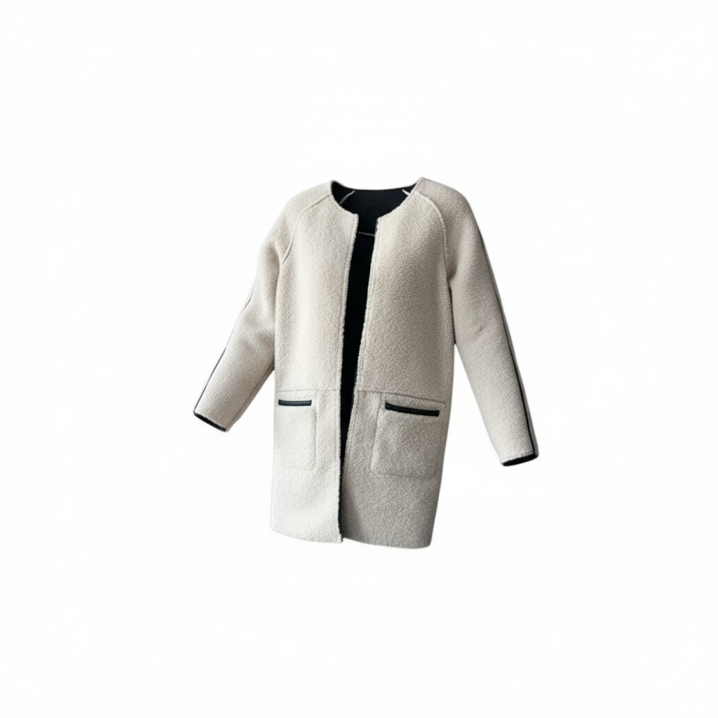 Reversible Sherpa/Leather Coat size Medium