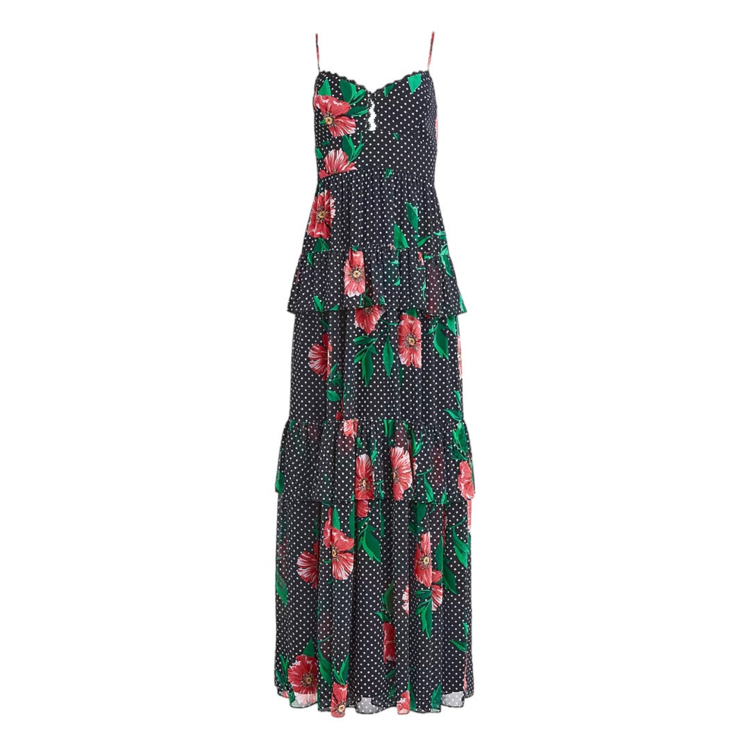 Floral Tiered Maxi Dress Size 4