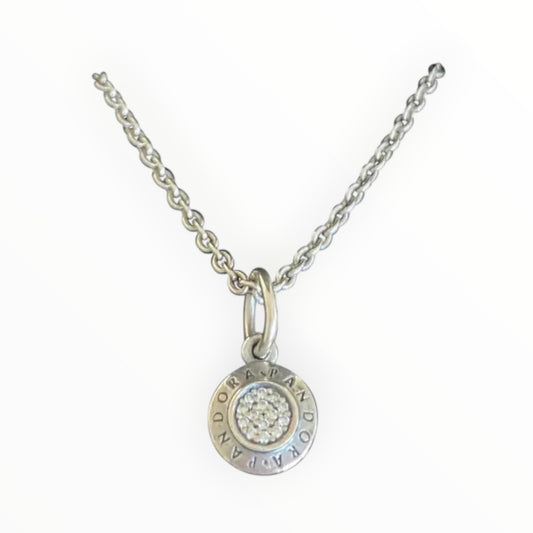 925 Signature Logo Pendant Necklace with Box