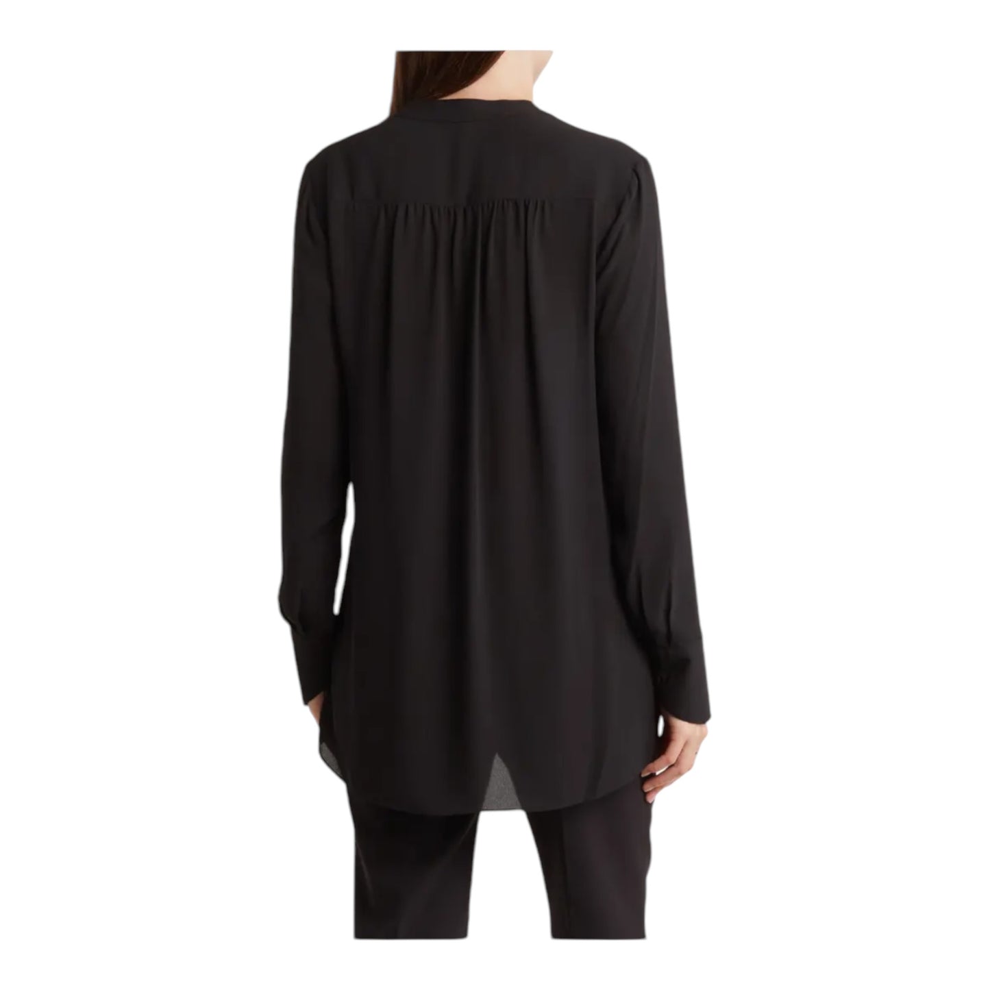 Essential Draped Long Sleeve High-Low Top size Small