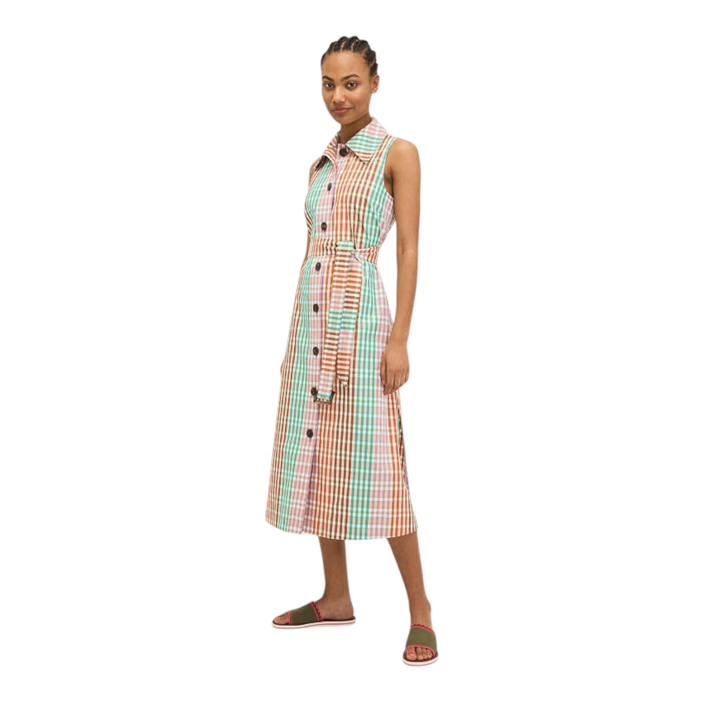 Rainbow Plaid Shirtdress size XXSmall