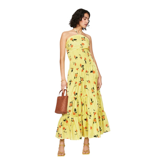Floral Tie Neck Dress size Small