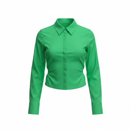 Side Ruched Button Up size 4 NEW WITH TAGS