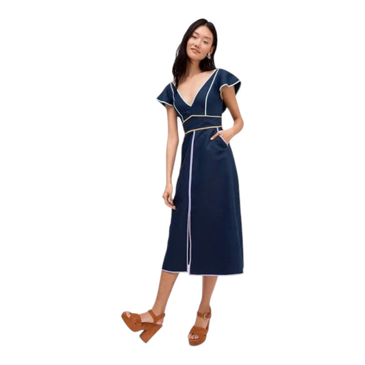 Linen Contrast Trim Dress size 00