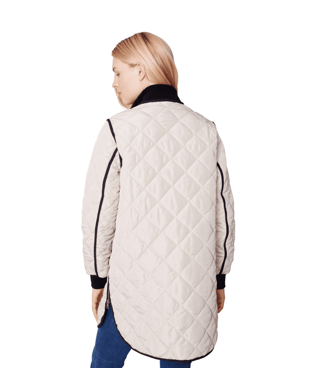 Long Quilted Jacket size Large