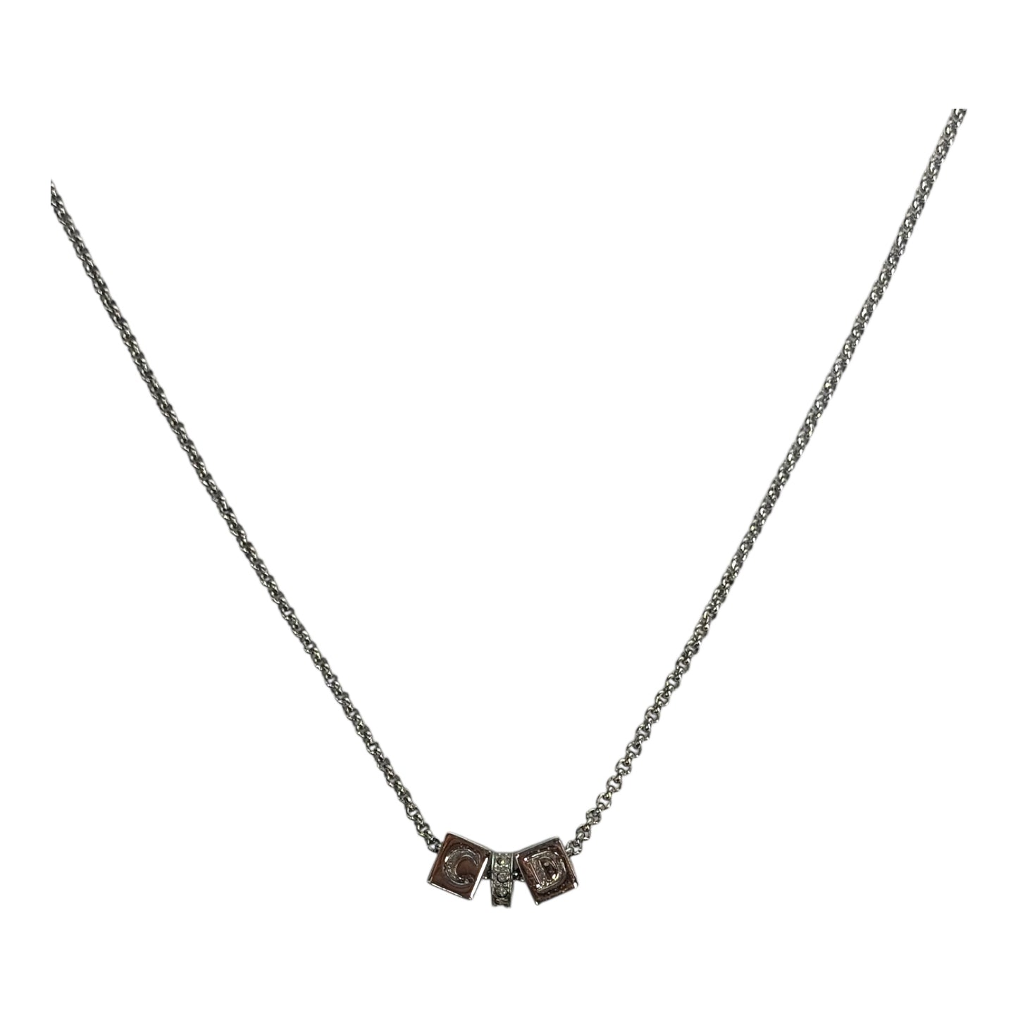 Cube Rhinestone Necklace