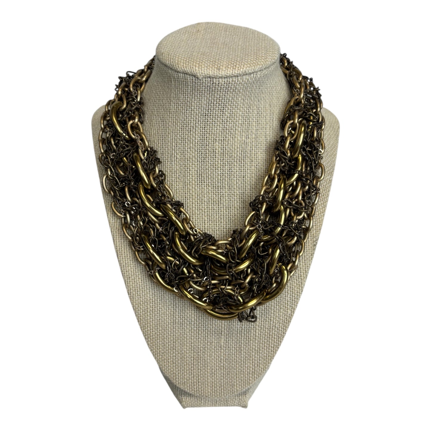 Leather Multi Strand Choker Necklace