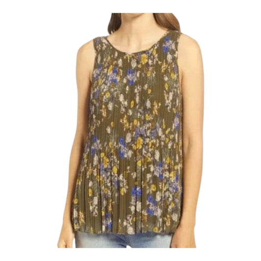 Sleeveless Pleated Georgette Top size Large