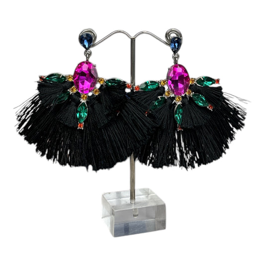 Crystal and Fringe Earrings