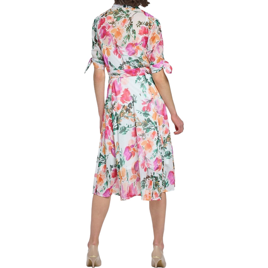 Floral Chiffon Dress Size 14