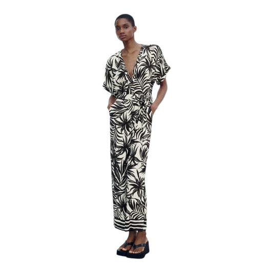 Tropical Print Jumpsuit size Large