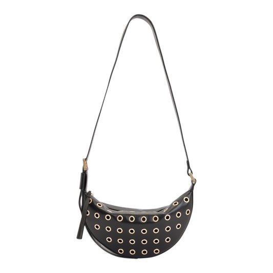 Half Moon Leather Eyelet Crossbody NWT