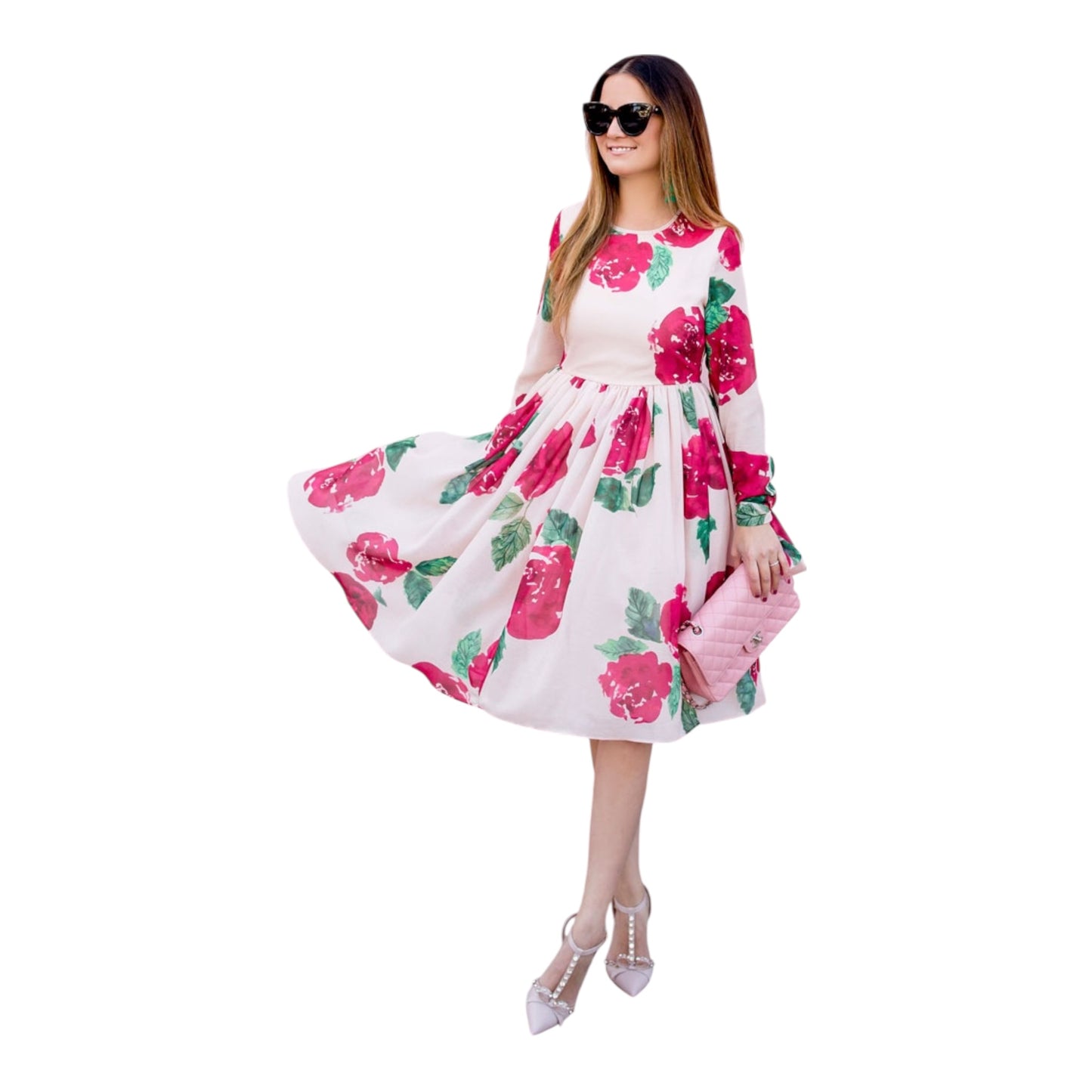 Floral Long Sleeve Dress size small