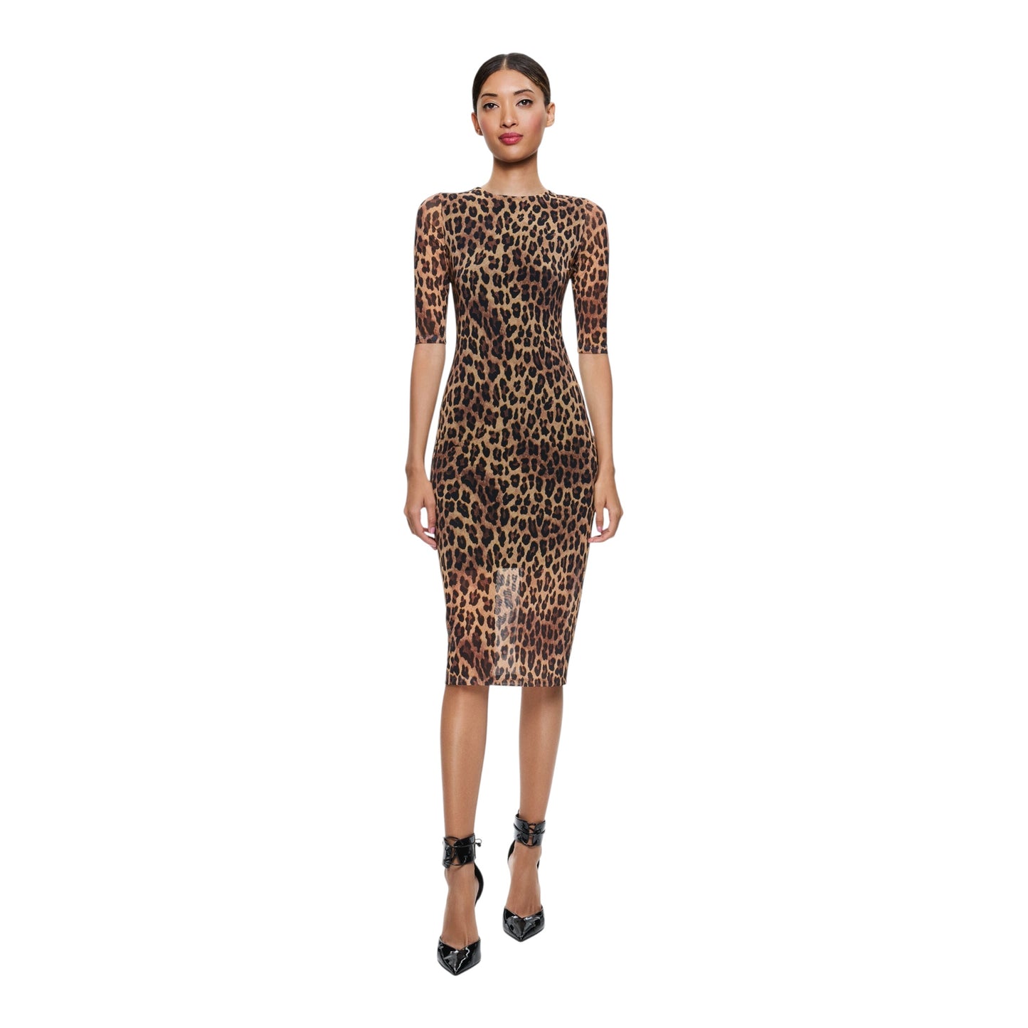 Delora Fitted Mock Neck Dress size 14