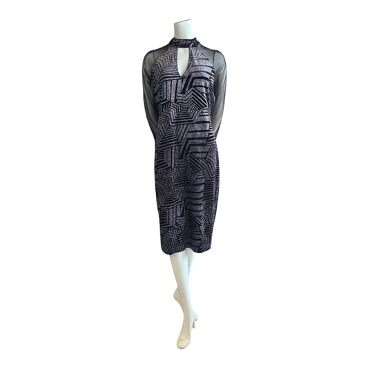 Long Sleeve Sheer Shimmer Dress size 16