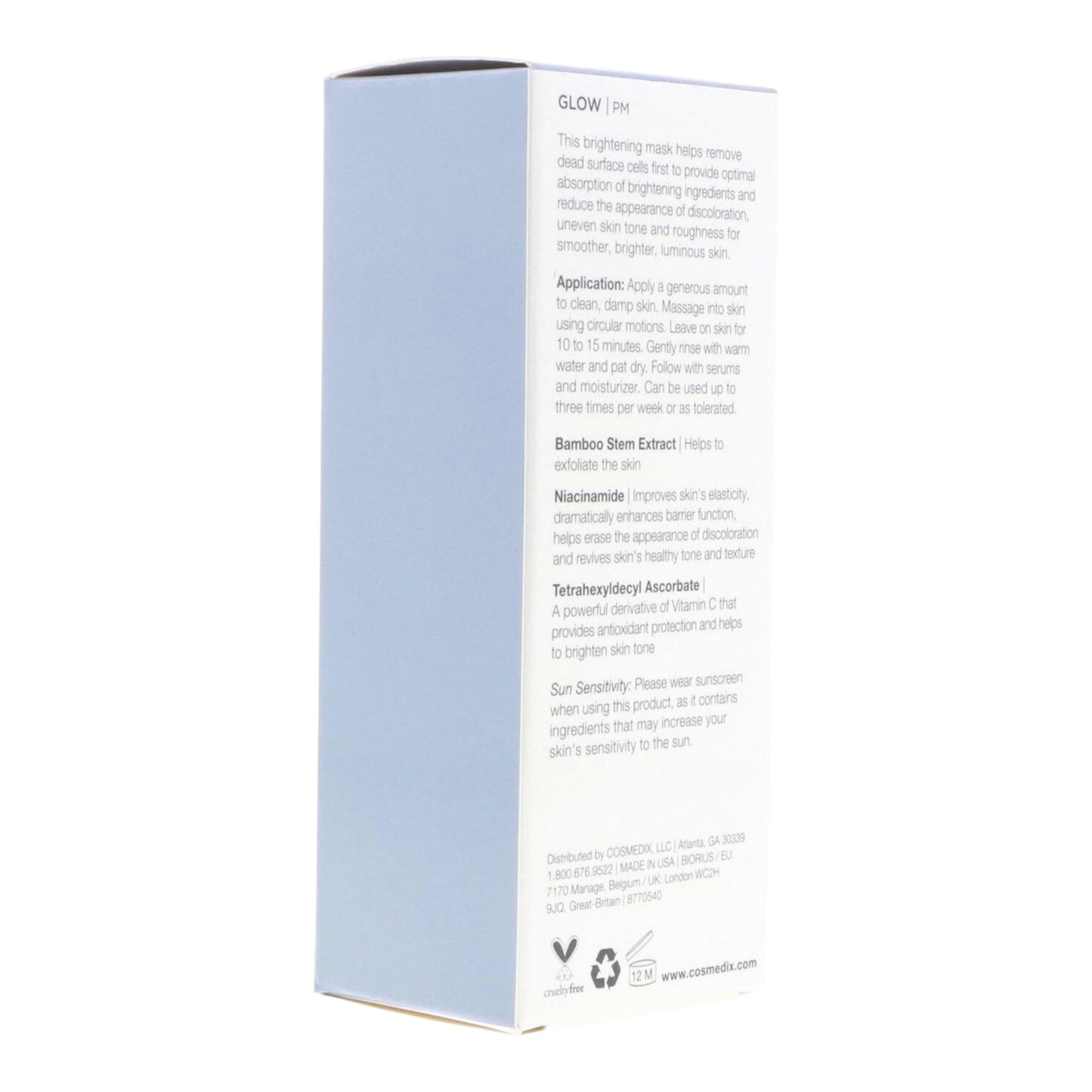 Glow Bamboo Brightening Mask 2.6oz NIB