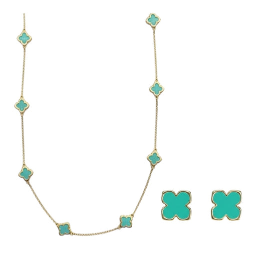 Flower Inspo Earrings and Necklace Set