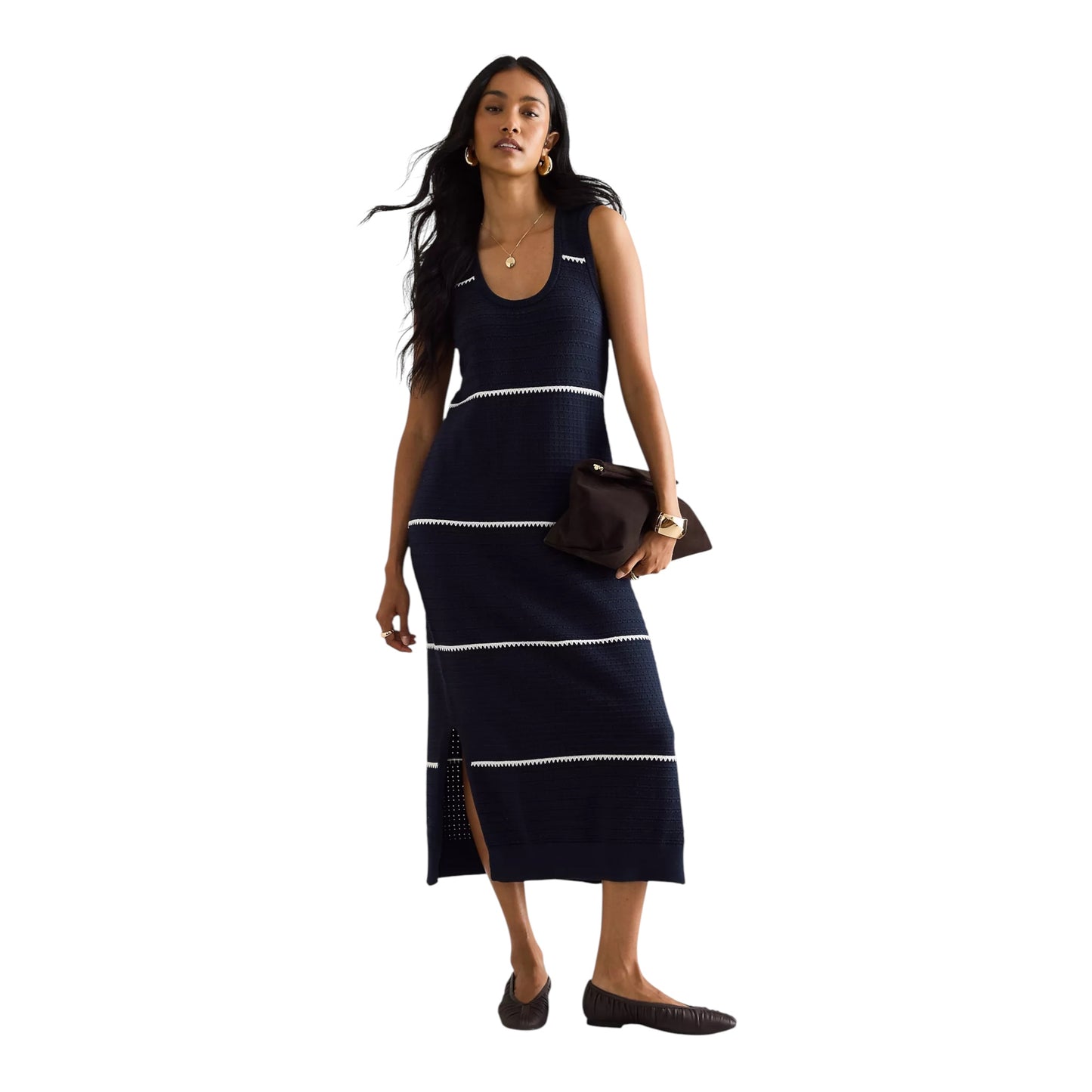 Scott Scoop-Neck Midi Dress size Medium