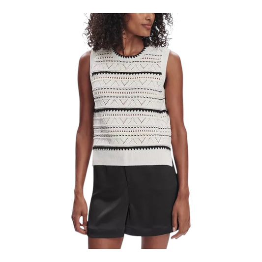 Athena Pointelle Sleeveless Sweater size Large