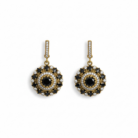 925 Fancy Round Earrings