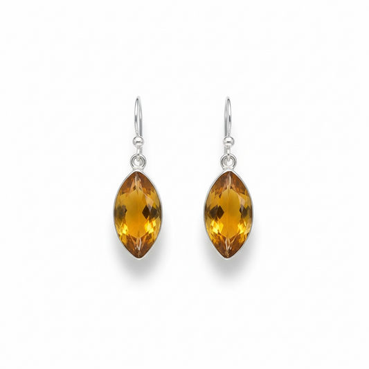 925 Topaz Teardrop Earrings