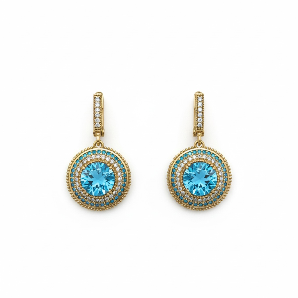 925 Aquamarine Earrings