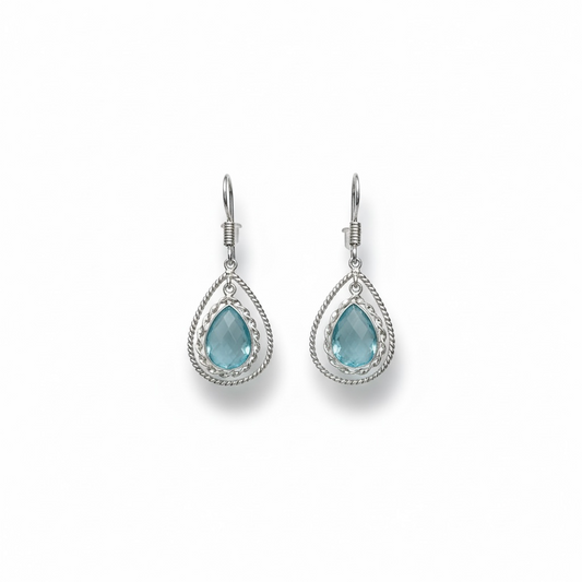 925 Double Teardrop Earrings