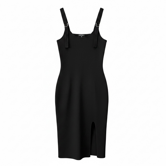 Buckle Strap Midi Dress size Large NEW WITH TAGS