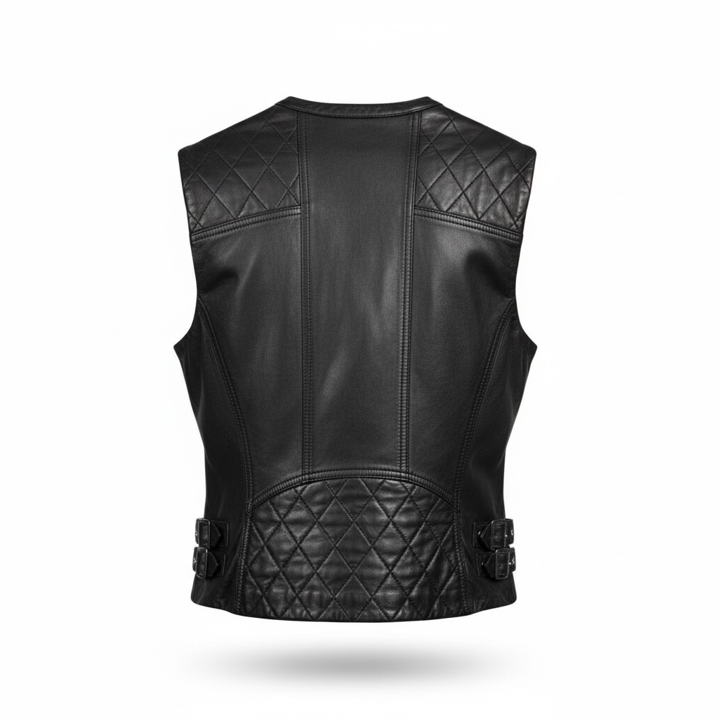 Quilted Leather Vest size Small