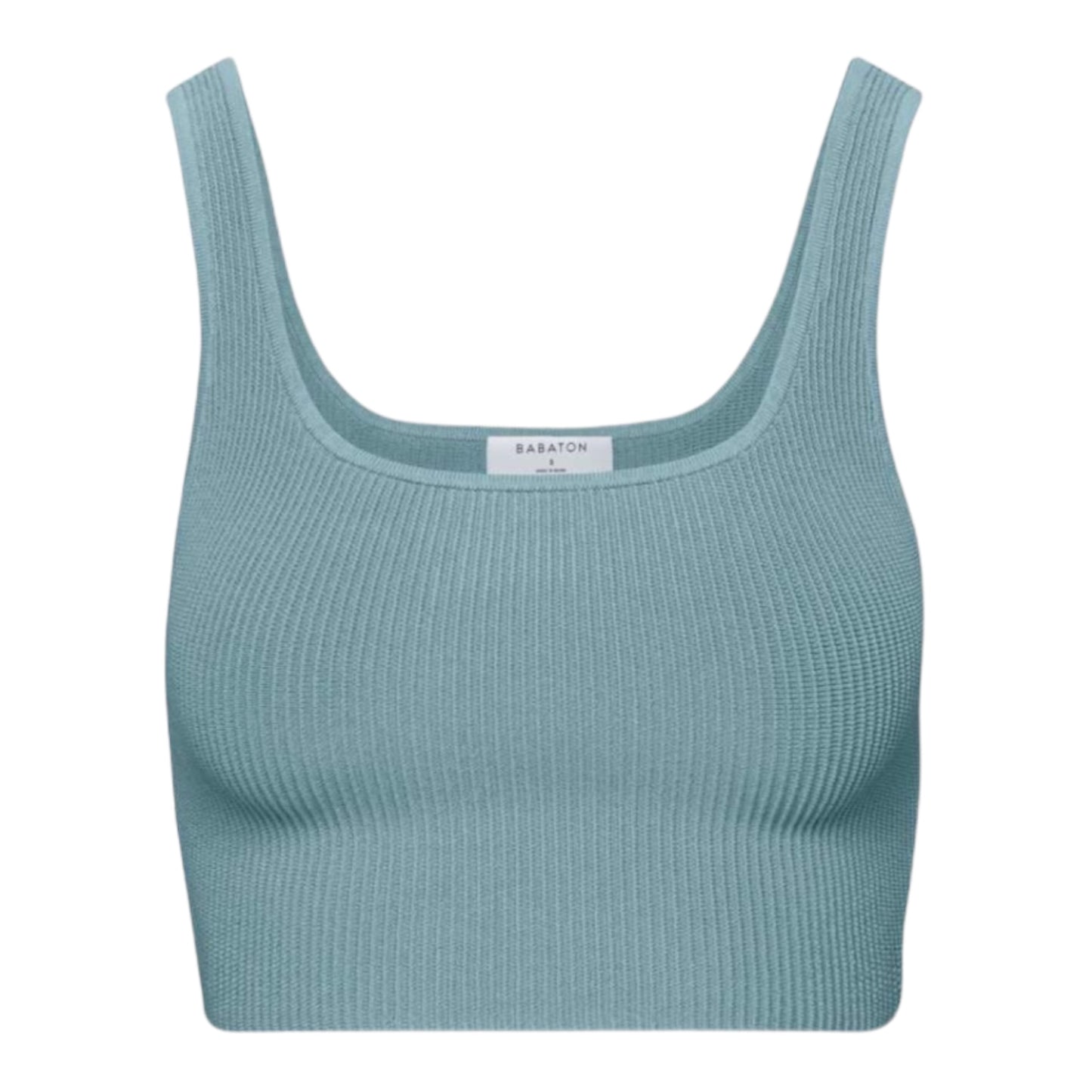 Sculpt Knit Squareneck Crop Top Size Medium