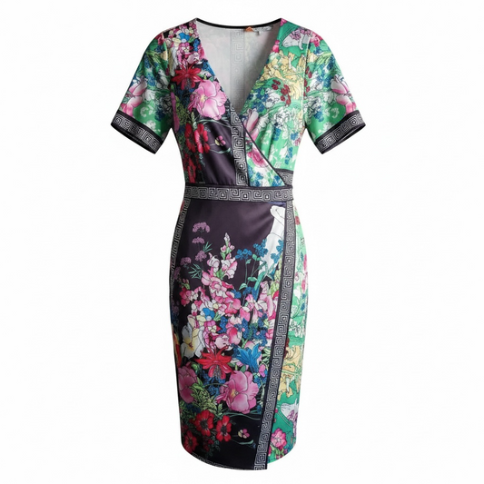Floral Wrap Dress size Large