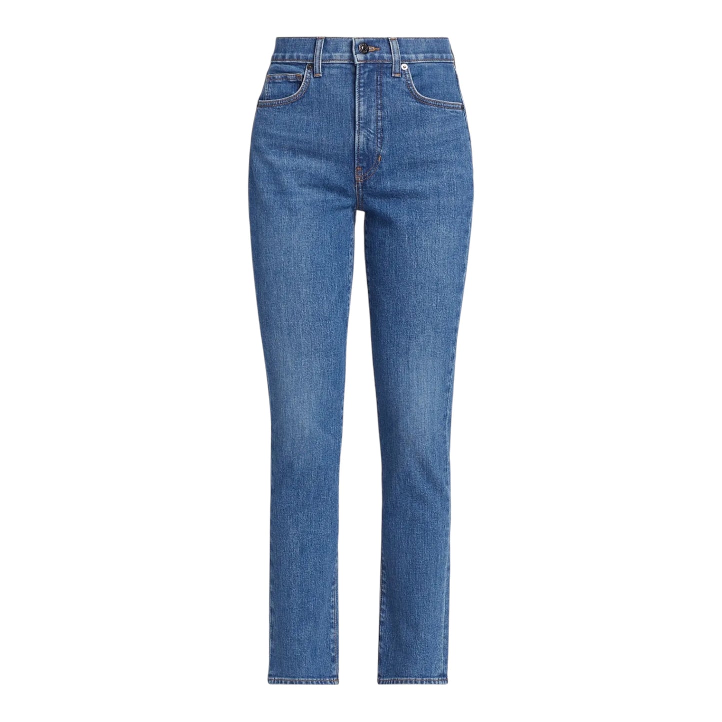 Alenah High-Rise Stretch Straight-Leg Jeans size 27